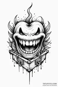 Tattoo design a stylized mimic chest with a h... - эскиз тату (№1750937603_0, 26.06.2025 11:33) — Tatufoto.com