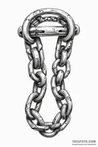 Tattoo design a heavy chain, rusty and worn,... - эскиз тату (№1750938230_0, 26.06.2025 11:43) — Tatufoto.com