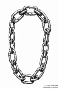 Tattoo design a heavy chain, rusty and worn,... - эскиз тату (№1750938230_1, 26.06.2025 11:43) — Tatufoto.com