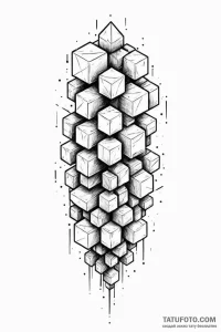Tattoo design a stylized block of classic gam... - эскиз тату (№1750939170_1, 26.06.2025 11:59) — Tatufoto.com