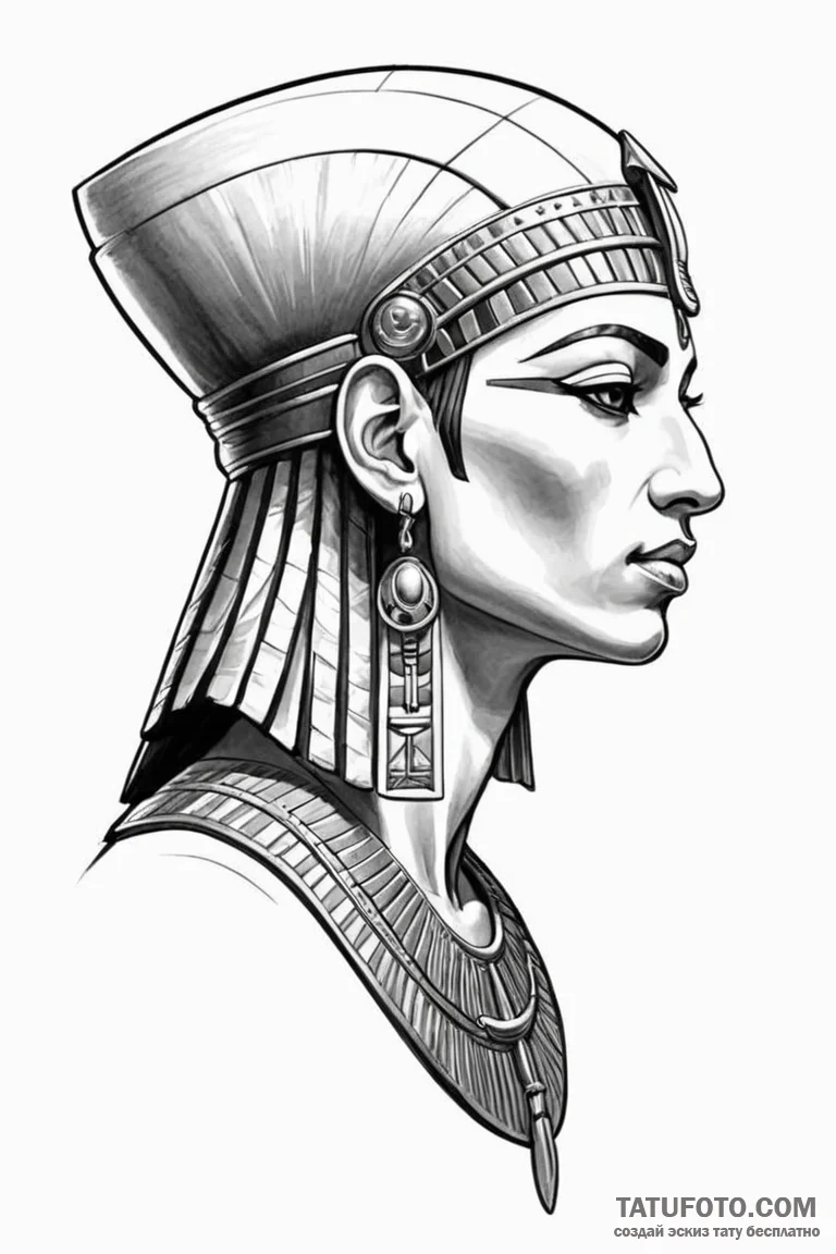 Tattoo design an ancient egyptian warrior's p... - эскиз тату (№1750943283_0, 26.06.2025 13:08) — Tatufoto.com