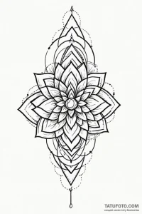 Tattoo design an abstract flow of energy cont... - эскиз тату (№1750943896_0, 26.06.2025 13:18) — Tatufoto.com