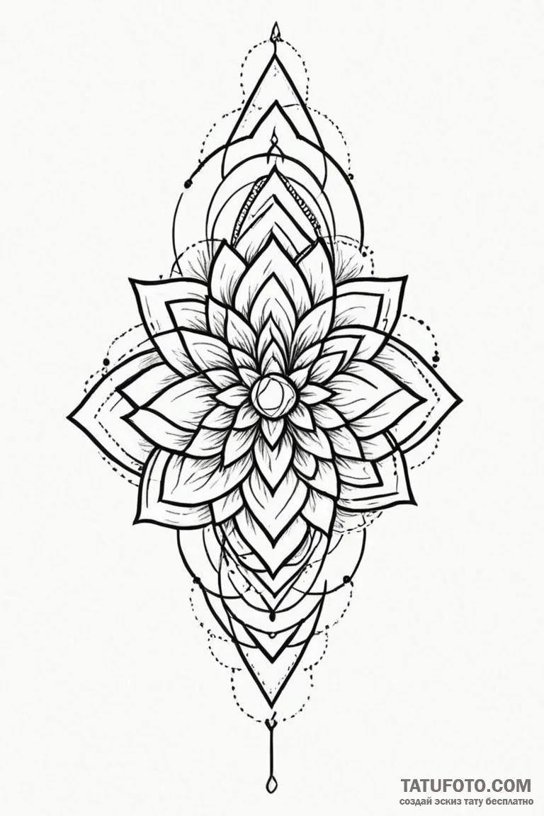 Tattoo design an abstract flow of energy cont... - эскиз тату (№1750943896_0, 26.06.2025 13:18) — Tatufoto.com