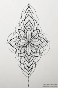 Tattoo design an abstract flow of energy cont... - эскиз тату (№1750943896_1, 26.06.2025 13:18) — Tatufoto.com