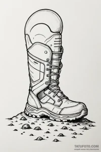 Tattoo sketch a space marine's boot print on... - эскиз тату (№1750943972_0, 26.06.2025 13:19) — Tatufoto.com