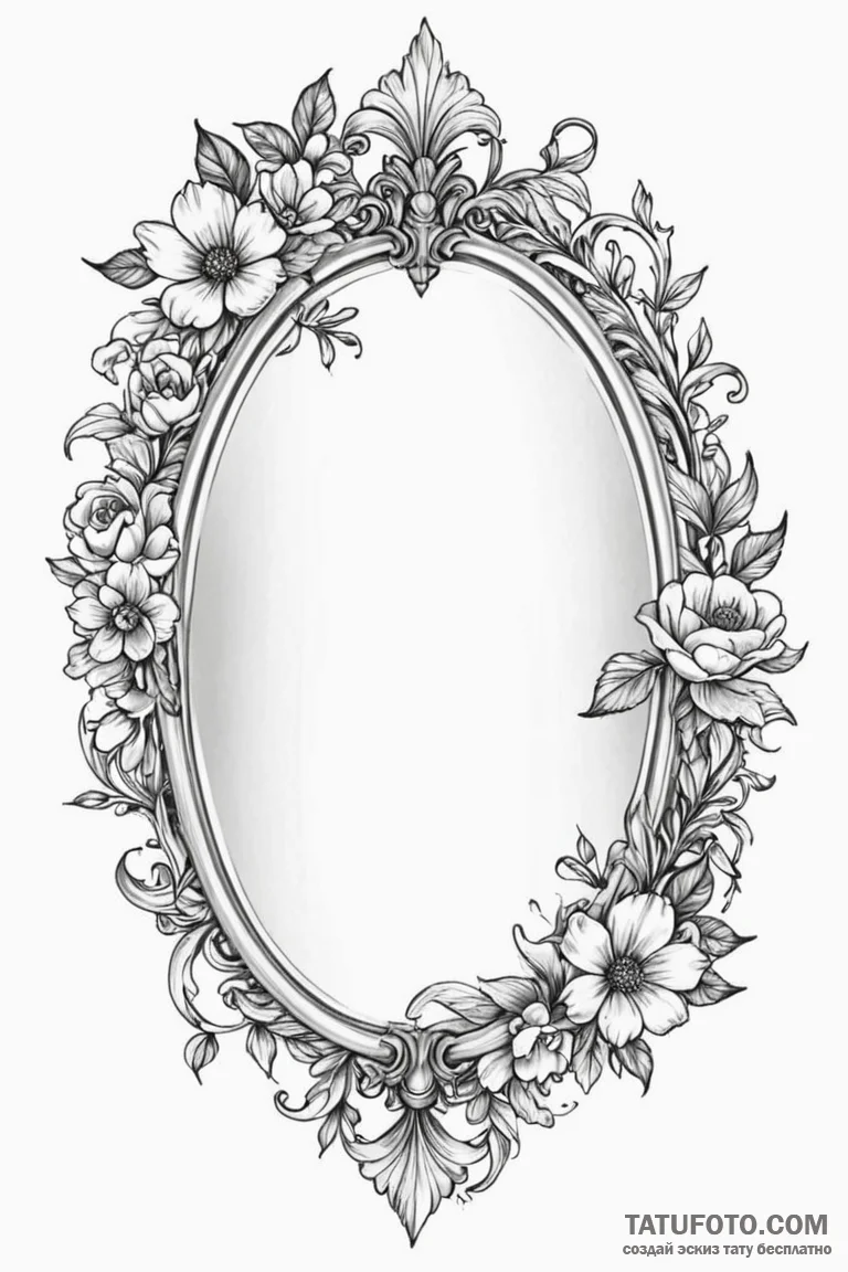 Tattoo design a mirror reflecting a different... - эскиз тату (№1750944122_0, 26.06.2025 13:22) — Tatufoto.com