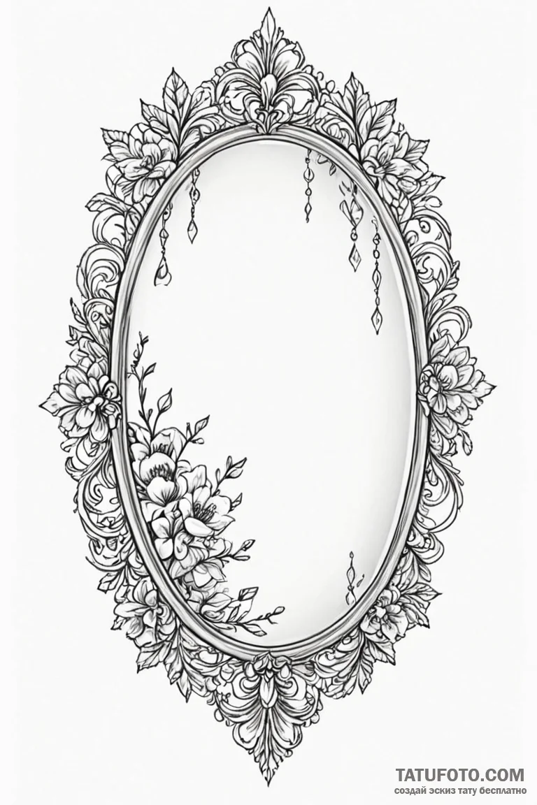 Tattoo design a mirror reflecting a different... - эскиз тату (№1750944122_1, 26.06.2025 13:22) — Tatufoto.com