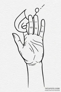 Tattoo design a "clutch play" symbol like a h... - эскиз тату (№1750946702_0, 26.06.2025 14:05) — Tatufoto.com