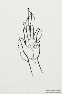 Tattoo design a "clutch play" symbol like a h... - эскиз тату (№1750946702_1, 26.06.2025 14:05) — Tatufoto.com