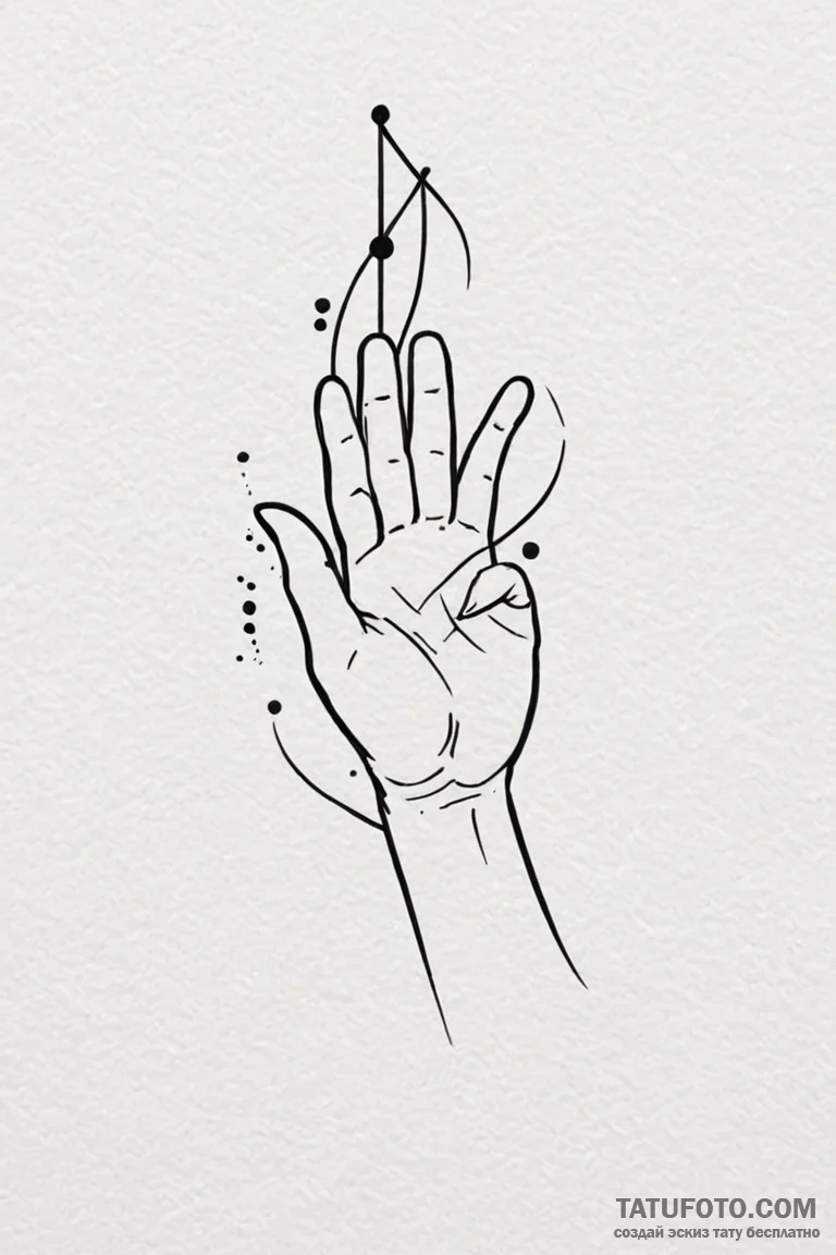 Tattoo design a "clutch play" symbol like a h... - эскиз тату (№1750946702_1, 26.06.2025 14:05) — Tatufoto.com