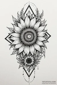 Tattoo design: a neo-traditional kolovrat, su... - эскиз тату (№1750947899_0, 26.06.2025 14:24) — Tatufoto.com