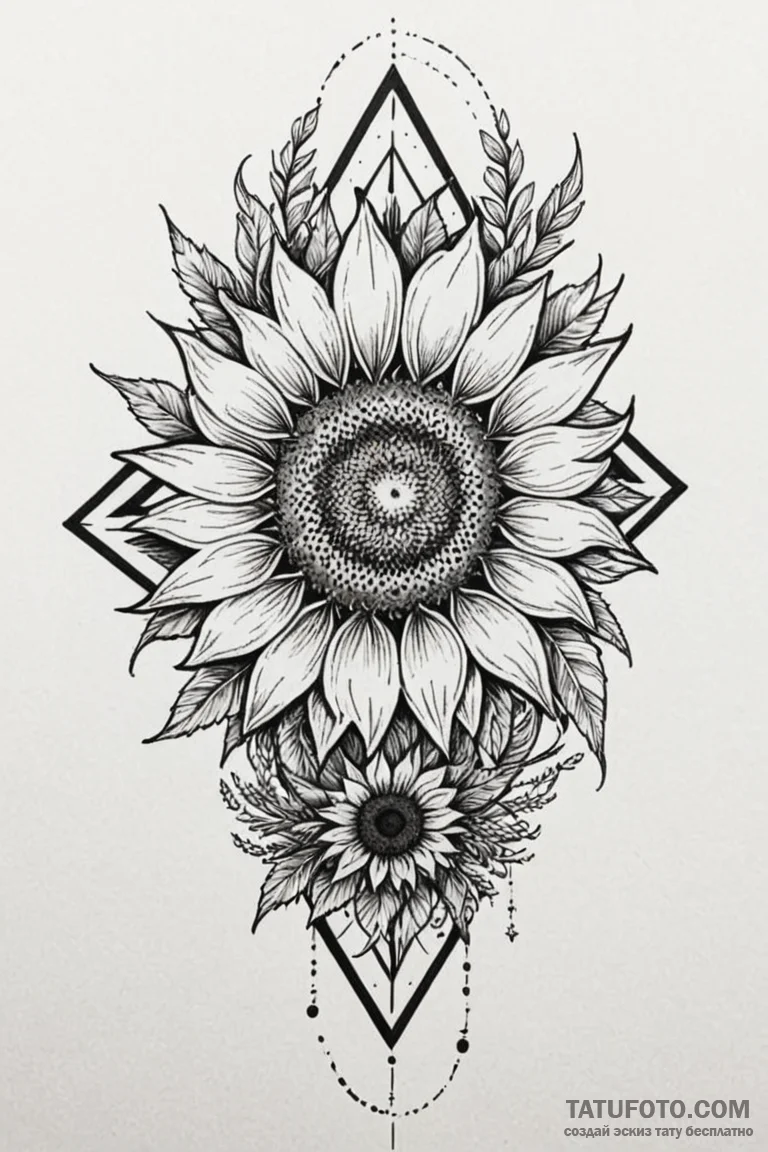 Tattoo design: a neo-traditional kolovrat, su... - эскиз тату (№1750947899_0, 26.06.2025 14:24) — Tatufoto.com