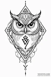 147. tattoo design: a "veda" rune with a subt... - эскиз тату (№1750948144_1, 26.06.2025 14:29) — Tatufoto.com