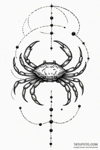 Tattoo design a cancer constellation, its sta... - эскиз тату (№1750949794_1, 26.06.2025 14:56) — Tatufoto.com