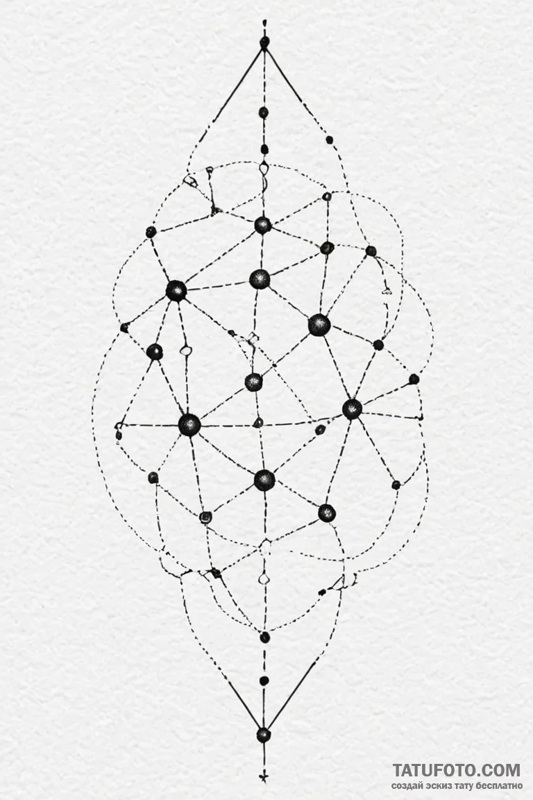 Tattoo sketch a small dotwork constellation r... - эскиз тату (№1750950024_0, 26.06.2025 15:00) — Tatufoto.com