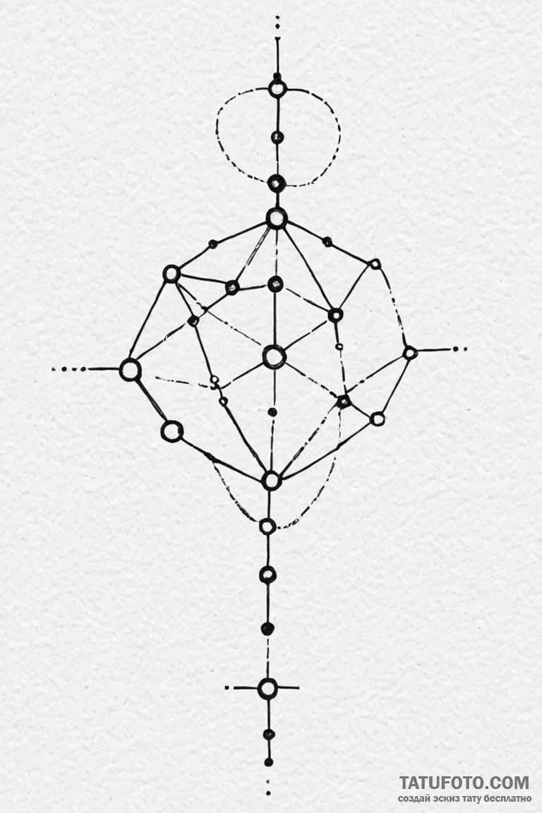 Tattoo sketch a small dotwork constellation r... - эскиз тату (№1750950024_1, 26.06.2025 15:00) — Tatufoto.com