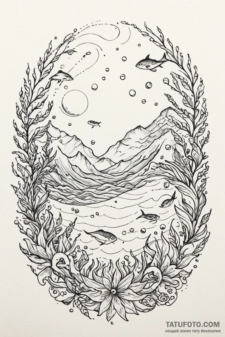 группа 12: морские и водные мотивы (ocean & w... - эскиз тату (№1750950778_0, 26.06.2025 15:12) — Tatufoto.com