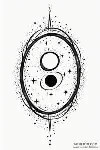 Tattoo design an abstract black hole from whi... - эскиз тату (№1750953725_1, 26.06.2025 16:02) — Tatufoto.com