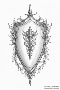 Tattoo design a subtle symbol of a shield or... - эскиз тату (№1750953941_1, 26.06.2025 16:05) — Tatufoto.com