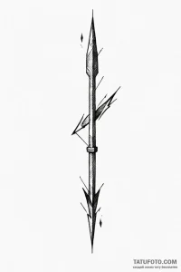 Tattoo sketch an abstract arrow design, sharp... - эскиз тату (№1750954158_1, 26.06.2025 16:09) — Tatufoto.com