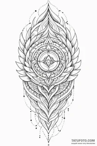 Tattoo design an abstract pattern of overlapp... - эскиз тату (№1750956187_0, 26.06.2025 16:43) — Tatufoto.com