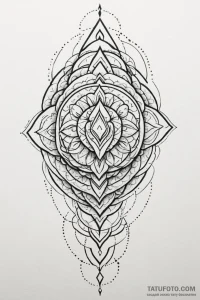 Tattoo design an abstract pattern of overlapp... - эскиз тату (№1750956187_1, 26.06.2025 16:43) — Tatufoto.com