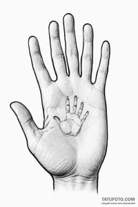 Tattoo sketch a subtle 'handprint' of a lost... - эскиз тату (№1750956702_0, 26.06.2025 16:51) — Tatufoto.com
