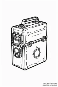 Tattoo design a stylized "ammo box" icon with... - эскиз тату (№1750959100_0, 26.06.2025 17:31) — Tatufoto.com