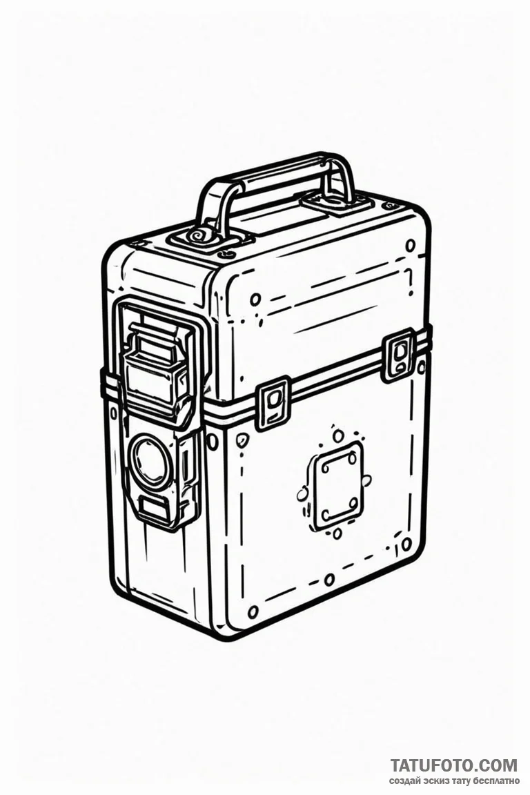 Tattoo design a stylized "ammo box" icon with... - эскиз тату (№1750959100_0, 26.06.2025 17:31) — Tatufoto.com
