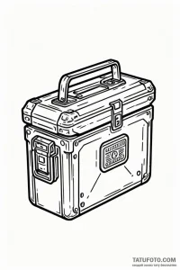 Tattoo design a stylized "ammo box" icon with... - эскиз тату (№1750959100_1, 26.06.2025 17:31) — Tatufoto.com