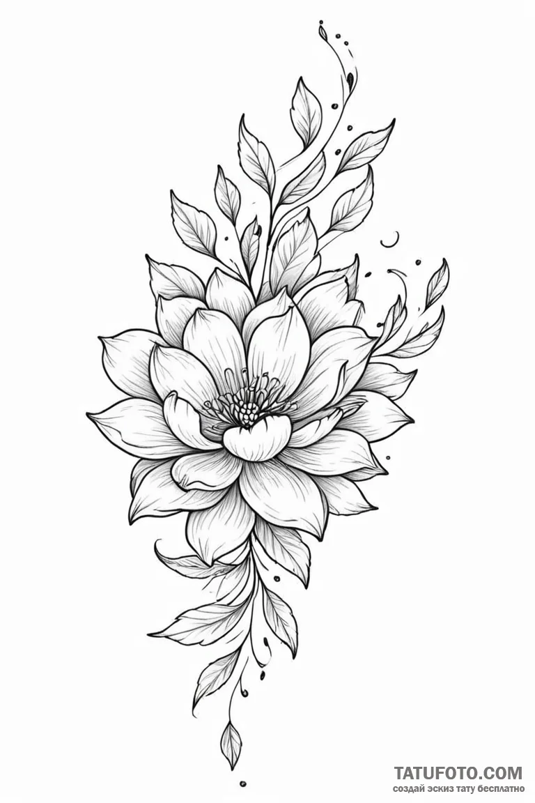 Tattoo design a fine line pattern of falling... - эскиз тату (№1750959782_0, 26.06.2025 17:43) — Tatufoto.com