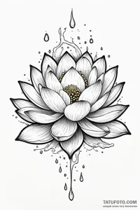 Tattoo sketch a lotus flower pushing through... - эскиз тату (№1750959848_0, 26.06.2025 17:44) — Tatufoto.com