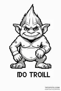 Tattoo design 'do not feed the troll' in a pl... - эскиз тату (№1750960927_1, 26.06.2025 18:02) — Tatufoto.com