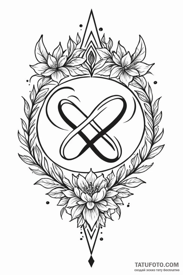 Tattoo design a symbol representing a persona... - эскиз тату (№1750961465_0, 26.06.2025 18:11) — Tatufoto.com