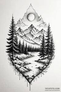Nature & landscapes - эскиз тату (№1750961532_1, 26.06.2025 18:12) — Tatufoto.com