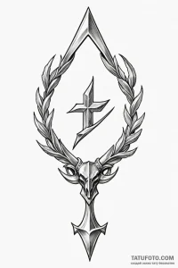 Tattoo sketch a "platinum trophy" symbol with... - эскиз тату (№1750962295_1, 26.06.2025 18:24) — Tatufoto.com