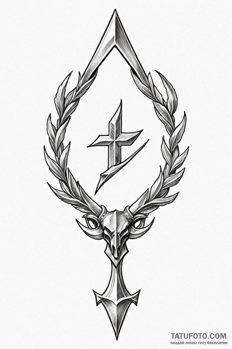 Tattoo sketch a "platinum trophy" symbol with... - эскиз тату (№1750962295_1, 26.06.2025 18:24) — Tatufoto.com
