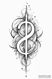 Tattoo design an abstract "game save" symbol... - эскиз тату (№1750962565_0, 26.06.2025 18:29) — Tatufoto.com