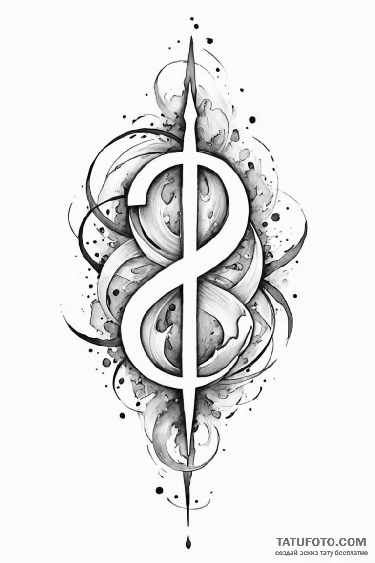 Tattoo design an abstract "game save" symbol... - эскиз тату (№1750962565_0, 26.06.2025 18:29) — Tatufoto.com