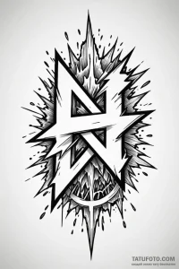 Tattoo design 'critical hit' in a sharp, expl... - эскиз тату (№1750962837_1, 26.06.2025 18:33) — Tatufoto.com