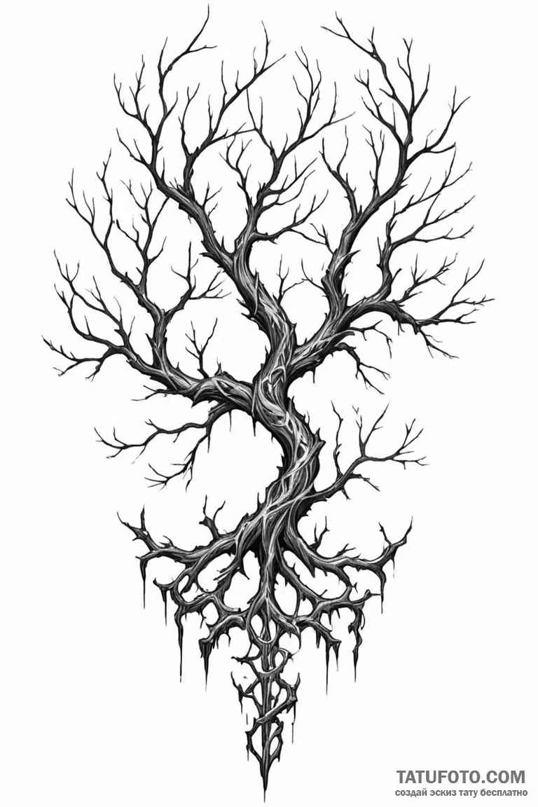 64. tattoo design: a "chernobog" rune intertw... - эскиз тату (№1750963824_0, 26.06.2025 18:50) — Tatufoto.com