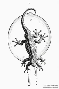 A close-up of a gecko's foot on a glass surfa... - эскиз тату (№1750964027_0, 26.06.2025 18:53) — Tatufoto.com