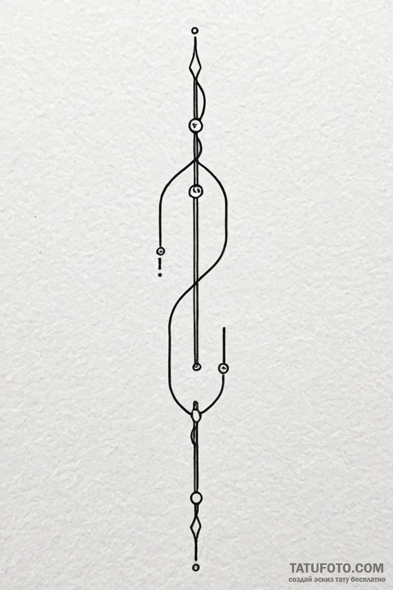 Tattoo design a subtle "connector" element, l... - эскиз тату (№1750964514_0, 26.06.2025 19:01) — Tatufoto.com