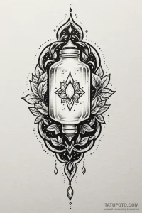 Tattoo sketch a glowing health pack icon on a... - эскиз тату (№1750965903_1, 26.06.2025 19:25) — Tatufoto.com