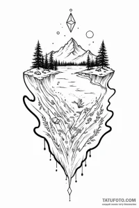 Tattoo sketch a minimalist "afk" away from ke... - эскиз тату (№1750966669_0, 26.06.2025 19:37) — Tatufoto.com
