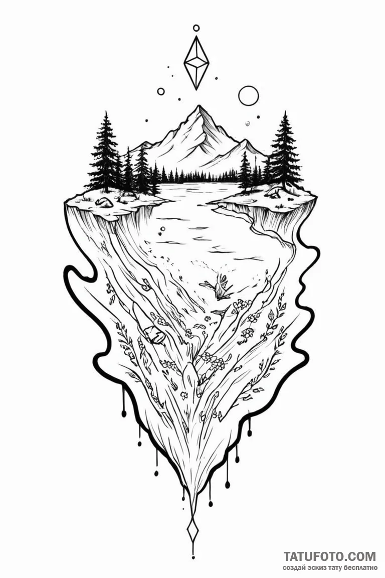 Tattoo sketch a minimalist "afk" away from ke... - эскиз тату (№1750966669_0, 26.06.2025 19:37) — Tatufoto.com
