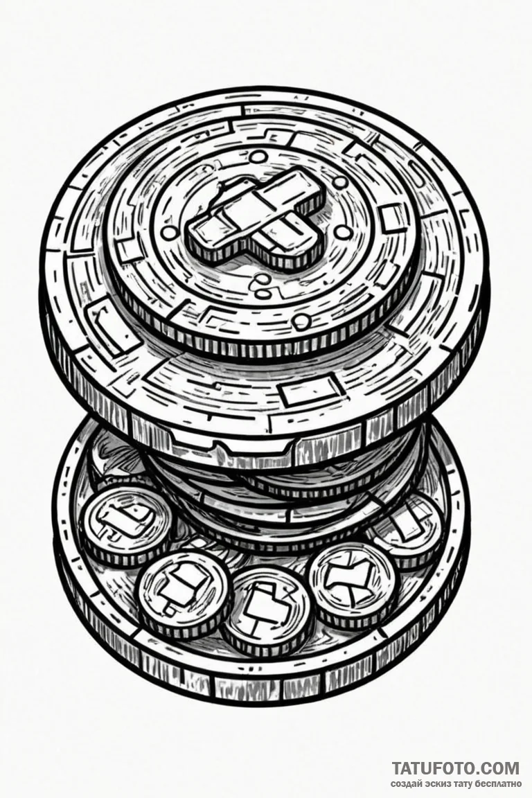 Tattoo design a stack of retro arcade game co... - эскиз тату (№1750967700_0, 26.06.2025 19:55) — Tatufoto.com