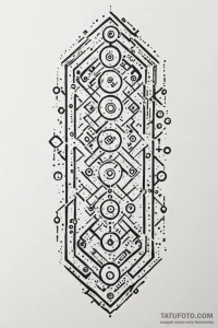 Tattoo design a stylized "cheat code" sequenc... - эскиз тату (№1750969352_1, 26.06.2025 20:22) — Tatufoto.com