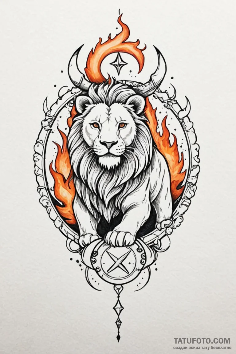 Tattoo design a zodiac sign with a background... - эскиз тату (№1750973437_1, 26.06.2025 21:30) — Tatufoto.com