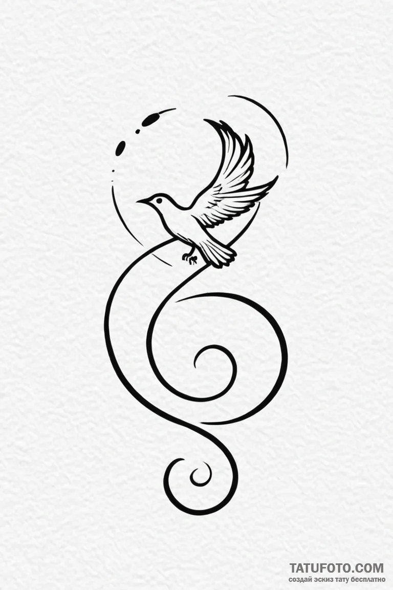 Tattoo sketch a subtle symbol (e.g., a semico... - эскиз тату (№1750974397_1, 26.06.2025 21:46) — Tatufoto.com